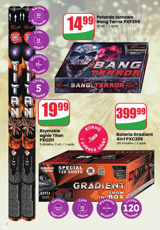 Dino - gazetka promocyjna Katalog Fajerwerki od wtorku 16.12 do środy 31.12 - strona 6