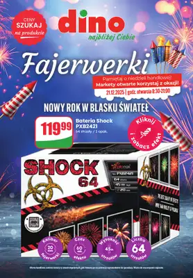 Dino - gazetka promocyjna Katalog Fajerwerki od wtorku 16.12 do środy 31.12