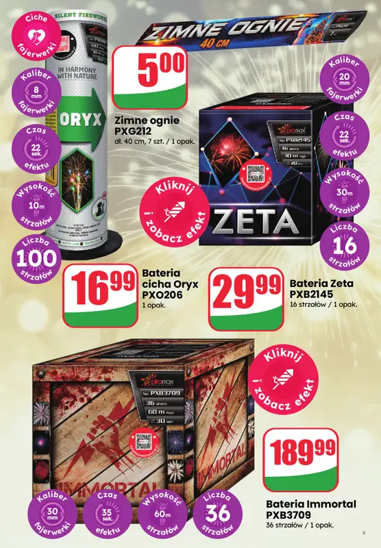 Dino - gazetka promocyjna Katalog Fajerwerki od wtorku 16.12 do środy 31.12 - strona 5