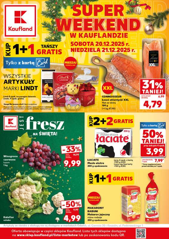 Kaufland - gazetka promocyjna Oferta Kaufland - SUPER WEEKEND od soboty 20.12 do niedzieli 21.12