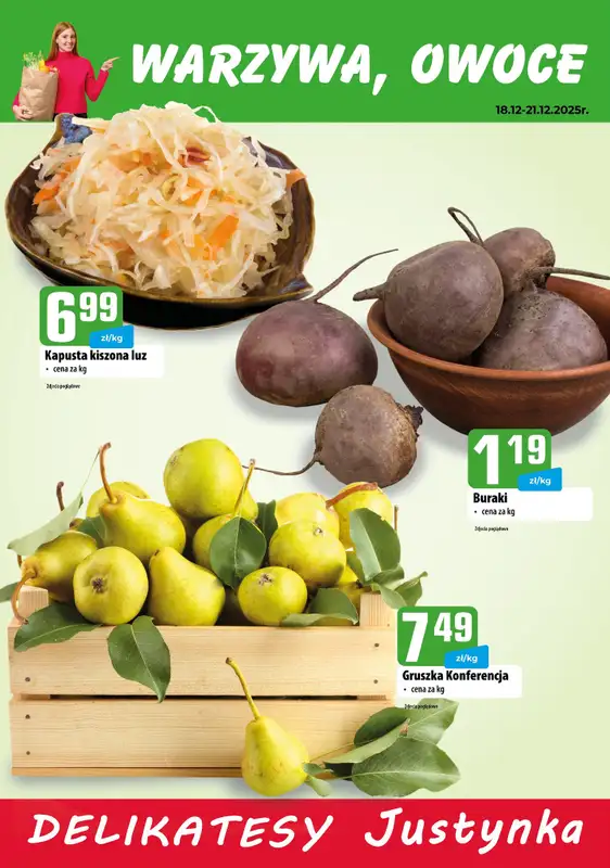 Delikatesy Justynka - gazetka promocyjna Plakaty promocyjne od czwartku 18.12 do niedzieli 21.12 - strona 2