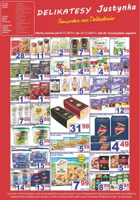 Delikatesy Justynka - gazetka promocyjna Gazetka od czwartku 18.12 do wtorku 23.12 - strona 2