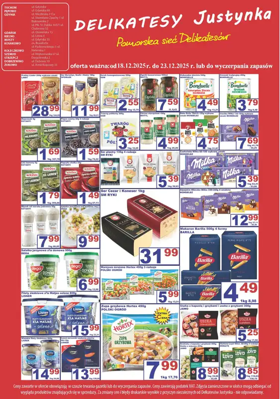 Delikatesy Justynka - gazetka promocyjna Gazetka od czwartku 18.12 do wtorku 23.12 - strona 2