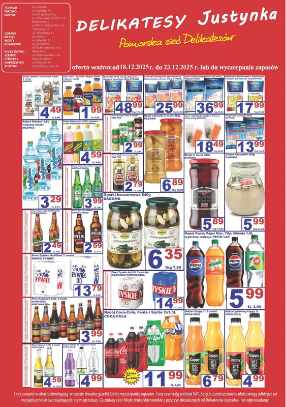 Delikatesy Justynka - gazetka promocyjna Gazetka od czwartku 18.12 do wtorku 23.12 - strona 3