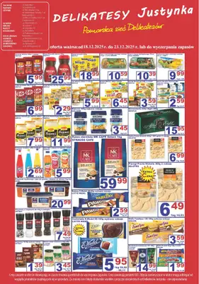 Delikatesy Justynka - gazetka promocyjna Gazetka od czwartku 18.12 do wtorku 23.12 - strona 4
