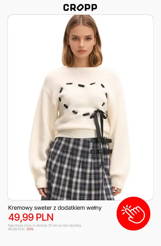 Cropp - gazetka promocyjna Wyprzedaż: Swetry damskie od czwartku 18.12  - strona 6