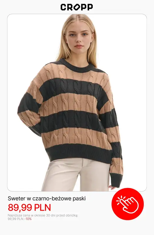 Cropp - gazetka promocyjna Wyprzedaż: Swetry damskie od czwartku 18.12  - strona 7