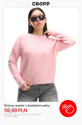 Cropp - gazetka promocyjna Wyprzedaż: Swetry damskie od czwartku 18.12  - strona 10
