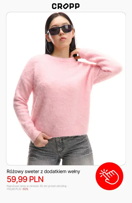 Cropp - gazetka promocyjna Wyprzedaż: Swetry damskie od czwartku 18.12  - strona 10