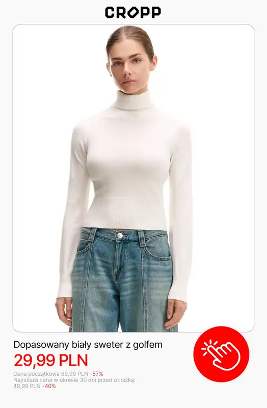 Cropp - gazetka promocyjna Wyprzedaż: Swetry damskie od czwartku 18.12  - strona 4