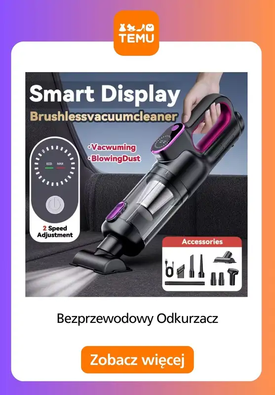 Temu - gazetka promocyjna Odkurzacze bezprzewodowe do domu i do auta od czwartku 18.12  - strona 7