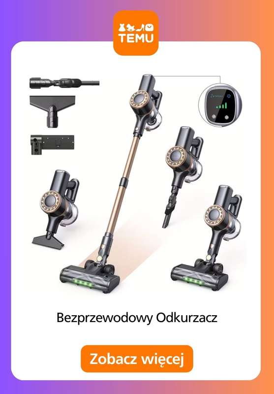 Temu - gazetka promocyjna Odkurzacze bezprzewodowe do domu i do auta od czwartku 18.12  - strona 6