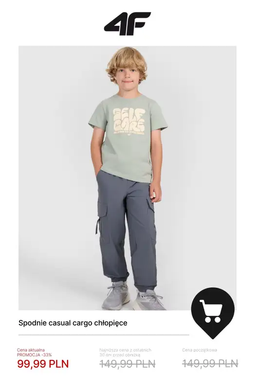 4F - gazetka promocyjna Wyprzedaż do -50%: dla dzieci od czwartku 18.12 do środy 31.12 - strona 11