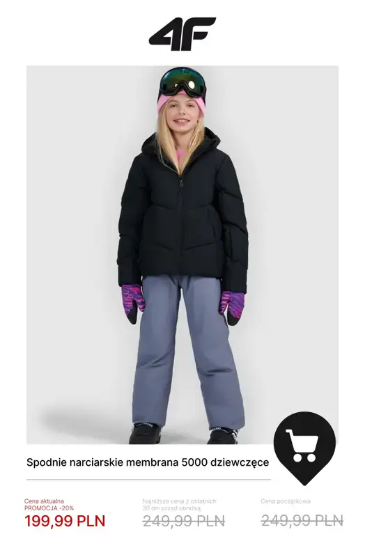 4F - gazetka promocyjna Wyprzedaż do -50%: dla dzieci od czwartku 18.12 do środy 31.12 - strona 6