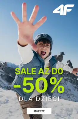 4F - gazetka promocyjna Wyprzedaż do -50%: dla dzieci od czwartku 18.12 do środy 31.12