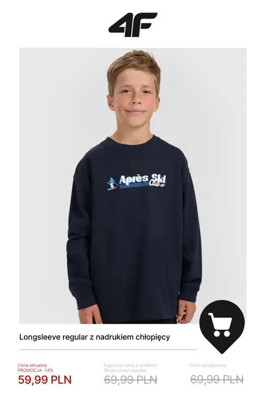 4F - gazetka promocyjna Wyprzedaż do -50%: dla dzieci od czwartku 18.12 do środy 31.12 - strona 9