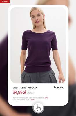 Sweter, krótki rękaw