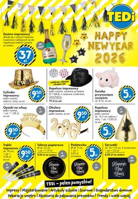 Tedi - gazetka promocyjna Dekoracje na Sylwestra od czwartku 18.12 do czwartku 18.12
