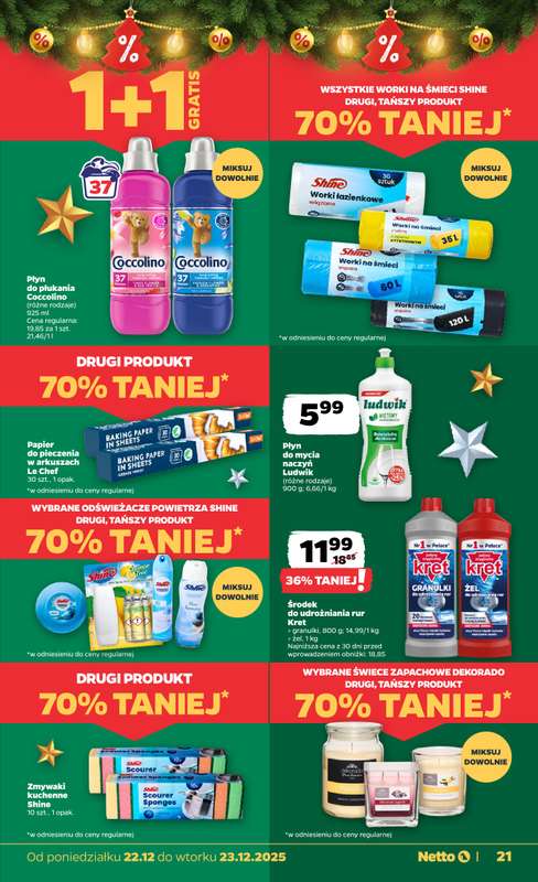 Netto - gazetka promocyjna Gazetka Spożywcza od poniedziałku 22.12 do wtorku 23.12 - strona 21