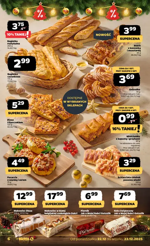 Netto - gazetka promocyjna Gazetka Spożywcza od poniedziałku 22.12 do wtorku 23.12 - strona 6
