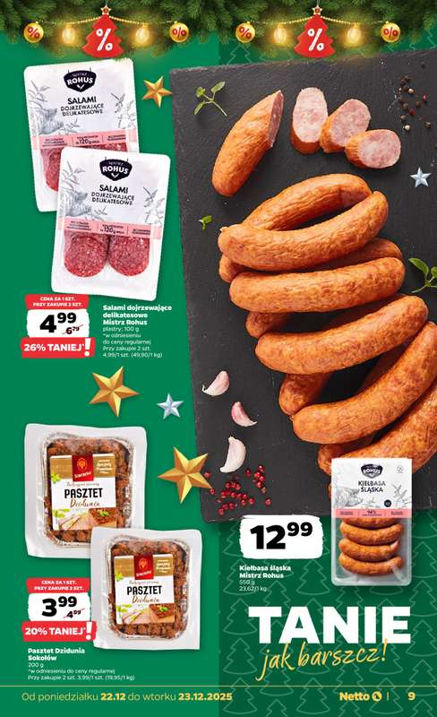 Netto - gazetka promocyjna Gazetka Spożywcza od poniedziałku 22.12 do wtorku 23.12 - strona 9