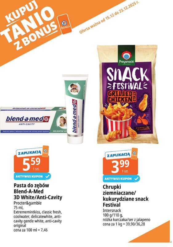 Leclerc - gazetka promocyjna Oferta E.Leclerc I Kupuj tanio z bonus od poniedziałku 15.12 do wtorku 23.12 - strona 25