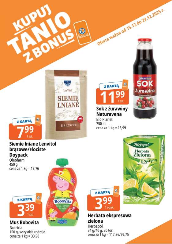 Leclerc - gazetka promocyjna Oferta E.Leclerc I Kupuj tanio z bonus od poniedziałku 15.12 do wtorku 23.12 - strona 22