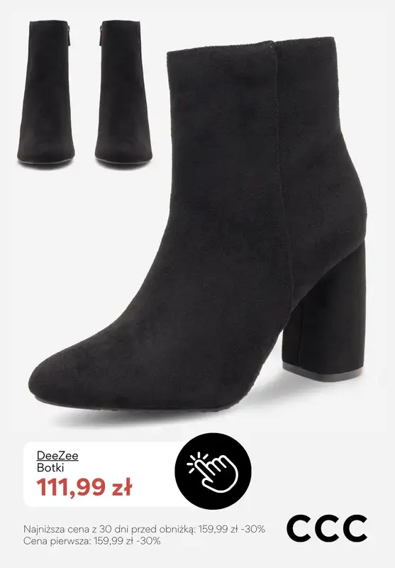 CCC - gazetka promocyjna Botki na obcasie - PROMOCJE od soboty 20.12  - strona 9