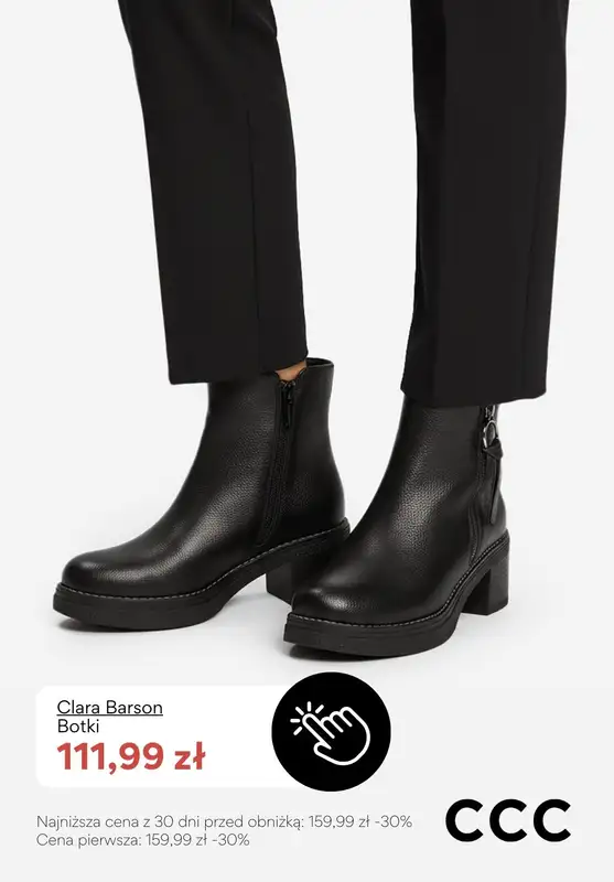 CCC - gazetka promocyjna Botki na obcasie - PROMOCJE od soboty 20.12  - strona 8