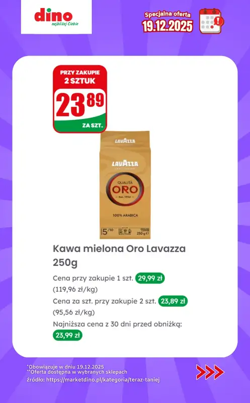 Dino - gazetka promocyjna Specjalna oferta na 19.12.2025 - promocje spoza gazetki od piątku 19.12 do piątku 19.12 - strona 5