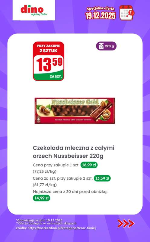 Dino - gazetka promocyjna Specjalna oferta na 19.12.2025 - promocje spoza gazetki od piątku 19.12 do piątku 19.12 - strona 10