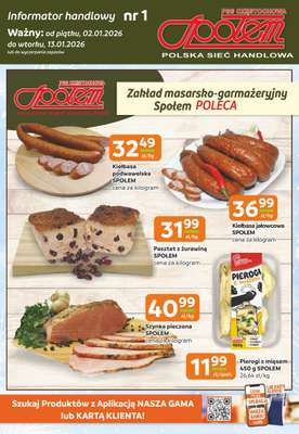 Społem Częstochowa - gazetka promocyjna Gazetka od piątku 02.01 do wtorku 13.01