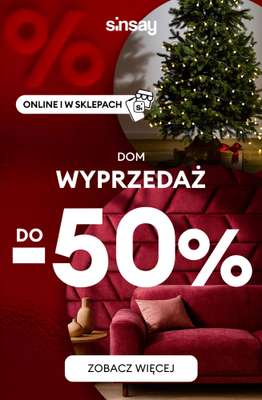 Sinsay - gazetka promocyjna Wyprzedaż do -50% | Dom od piątku 19.12 