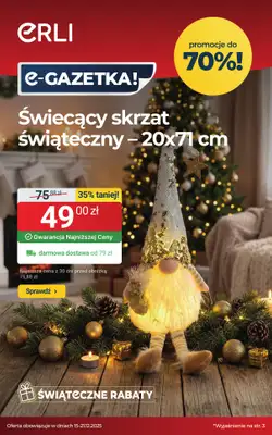 ERLI - gazetka promocyjna MEGA RABATY na dekoracje i meble do domu! od piątku 19.12 do niedzieli 21.12