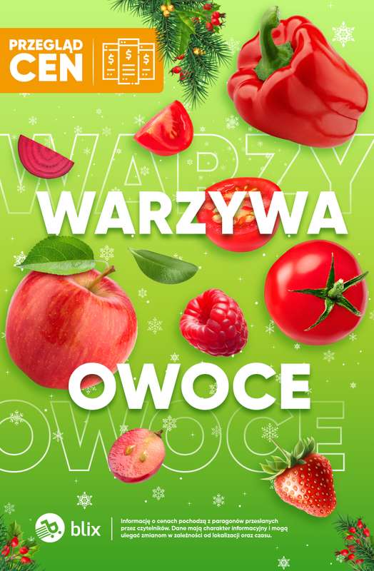 Dino - gazetka promocyjna Owoce i warzywa - przegląd cen od poniedziałku 22.12 do wtorku 23.12