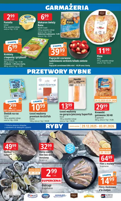 Leclerc - gazetka promocyjna Oferta E.Leclerc | Wybór w dobrej cenie od poniedziałku 29.12 do soboty 10.01 - strona 12
