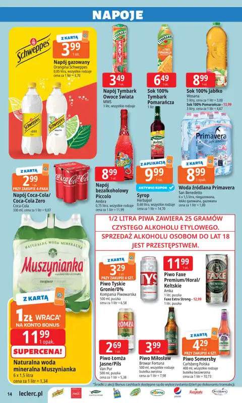 Leclerc - gazetka promocyjna Oferta E.Leclerc | Wybór w dobrej cenie od poniedziałku 29.12 do soboty 10.01 - strona 14