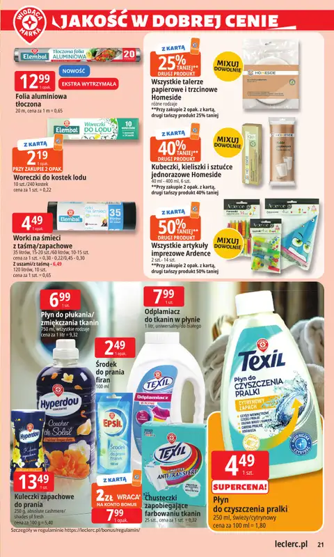 Leclerc - gazetka promocyjna Oferta E.Leclerc | Wybór w dobrej cenie od poniedziałku 29.12 do soboty 10.01 - strona 21