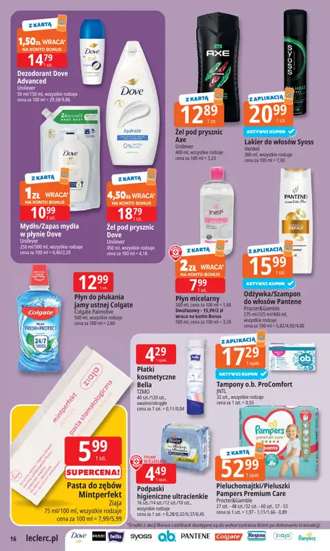 Leclerc - gazetka promocyjna Oferta E.Leclerc | Wybór w dobrej cenie od poniedziałku 29.12 do soboty 10.01 - strona 16