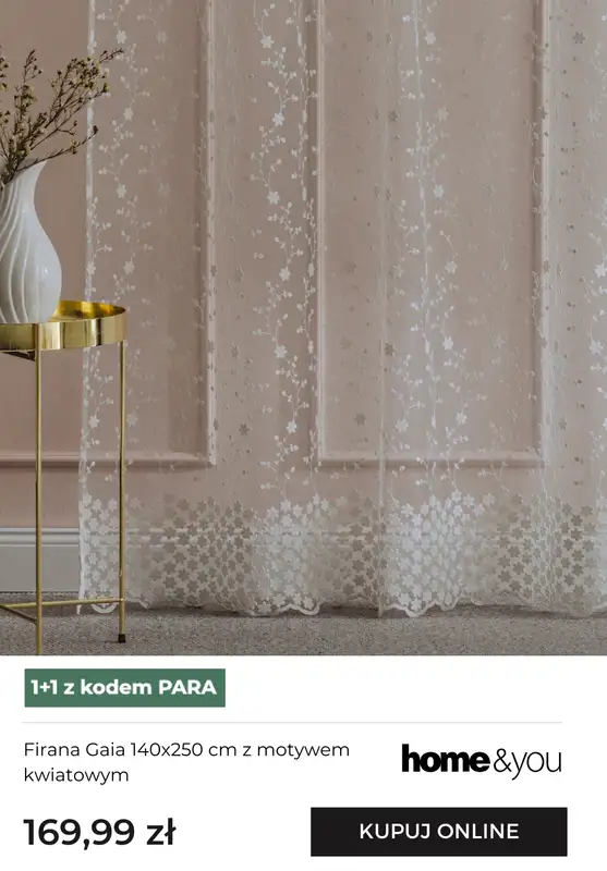 home&you - gazetka promocyjna Zasłony i firanki 1+1 GRATIS! od piątku 19.12 do czwartku 08.01 - strona 7