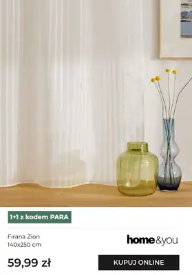 home&you - gazetka promocyjna Zasłony i firanki 1+1 GRATIS! od piątku 19.12 do czwartku 08.01 - strona 6