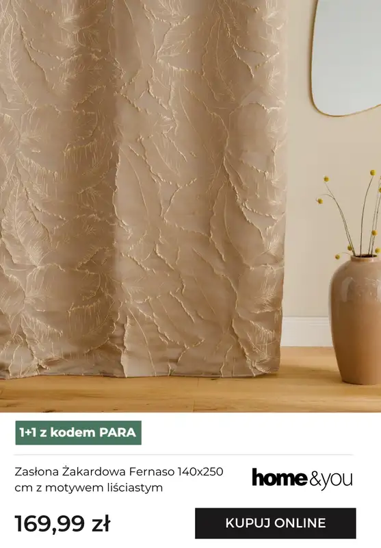 home&you - gazetka promocyjna Zasłony i firanki 1+1 GRATIS! od piątku 19.12 do czwartku 08.01 - strona 8