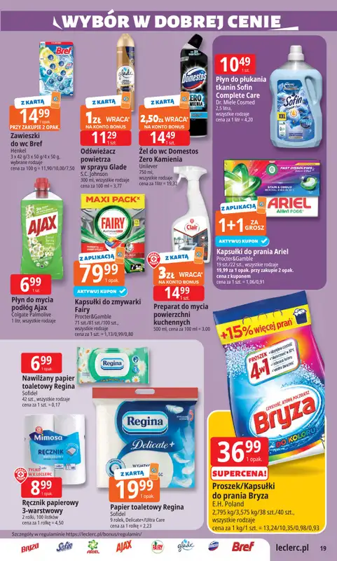 Leclerc - gazetka promocyjna Oferta E.Leclerc | Wybór w dobrej cenie od poniedziałku 29.12 do soboty 10.01 - strona 19