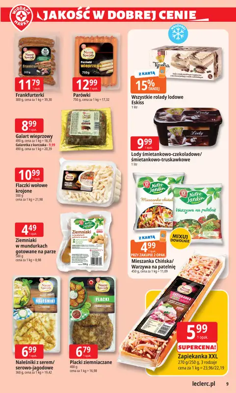 Leclerc - gazetka promocyjna Oferta E.Leclerc | Wybór w dobrej cenie od poniedziałku 29.12 do soboty 10.01 - strona 9