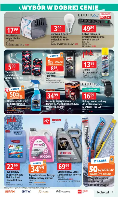 Leclerc - gazetka promocyjna Oferta E.Leclerc | Wybór w dobrej cenie od poniedziałku 29.12 do soboty 10.01 - strona 21