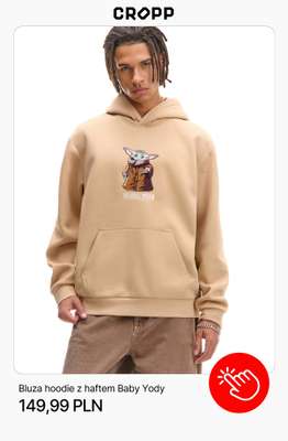 Bluza hoodie z haftem Baby Yody