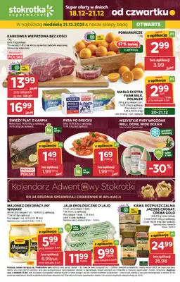 Stokrotka - gazetka promocyjna Gazetka Supermarket od czwartku 18.12 do niedzieli 21.12