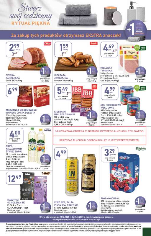 Stokrotka - gazetka promocyjna Gazetka Supermarket od czwartku 18.12 do niedzieli 21.12 - strona 38
