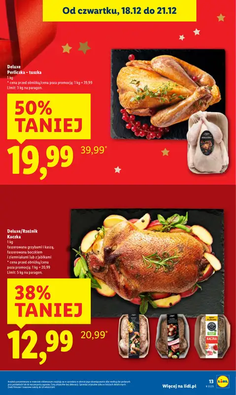 Lidl - gazetka promocyjna Oferta od czwartku od czwartku 18.12 do niedzieli 21.12 - strona 13