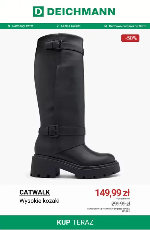 Deichmann - gazetka promocyjna Do -50% na kozaki od soboty 20.12  - strona 7